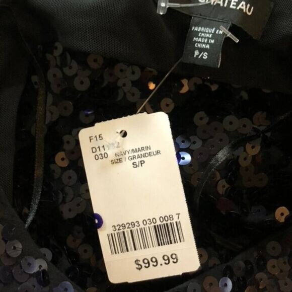 Le Chateau Sequin Jersey Mini‎ Dress - Size Small - Picture 8 of 8